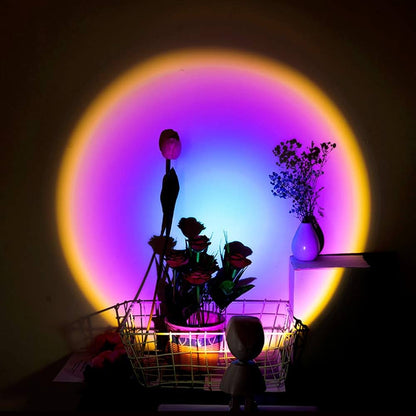 Kerokuru – Lampe USB Coucher de Soleil & Veilleuse Néon