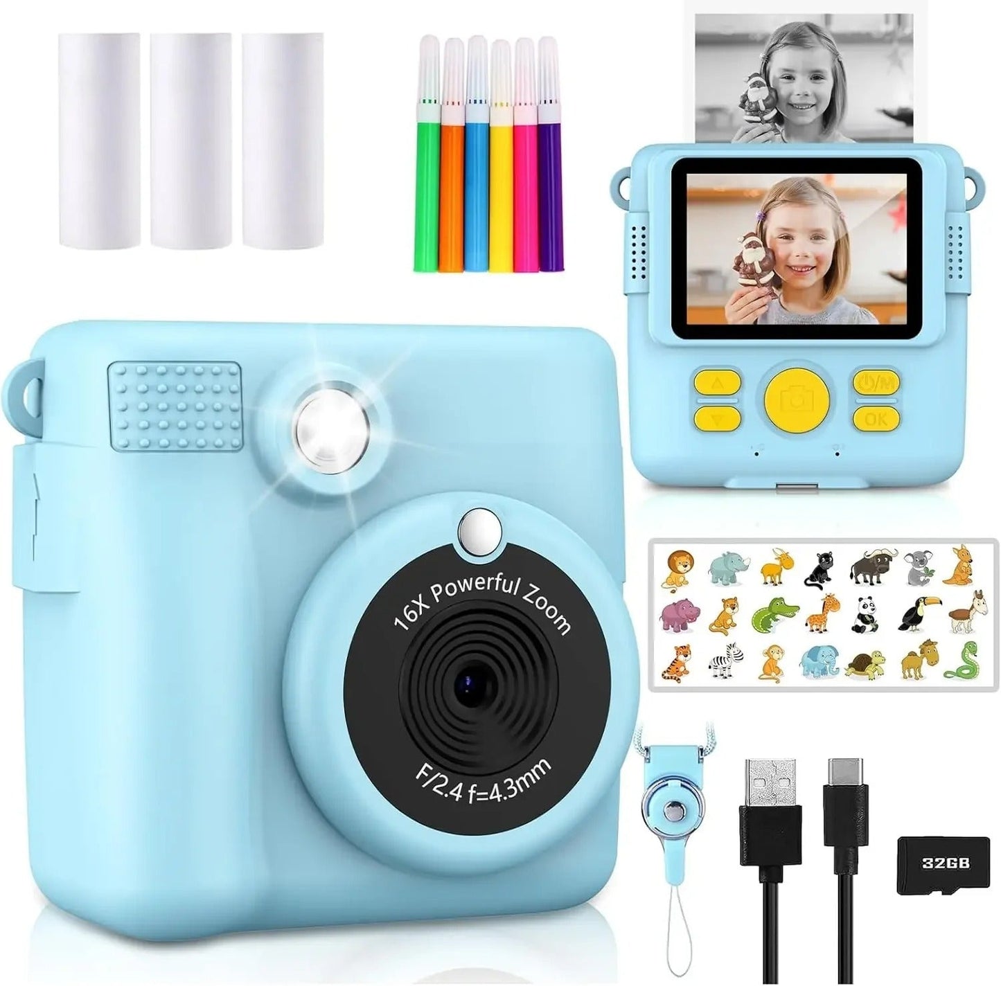 Appareil Photo Instantané Enfants – Mini Polaroid Thermique