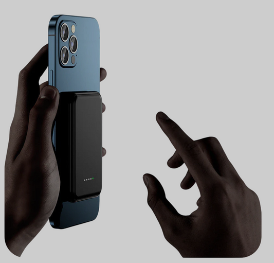 Mini Power Bank Sans Fil Magnétique 5000mAh – Charge Rapide et Portable